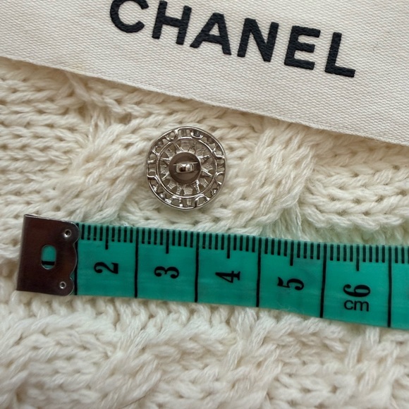 Authentic Chanel Rhinestone Filigree Button - Picture 2 of 2